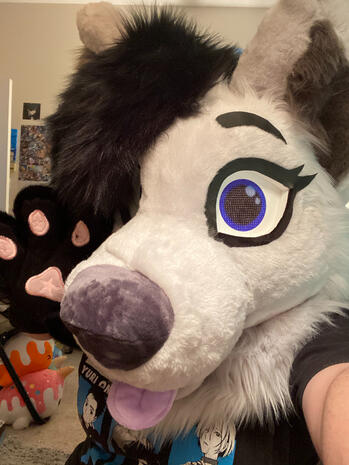 Jill in their fursuit